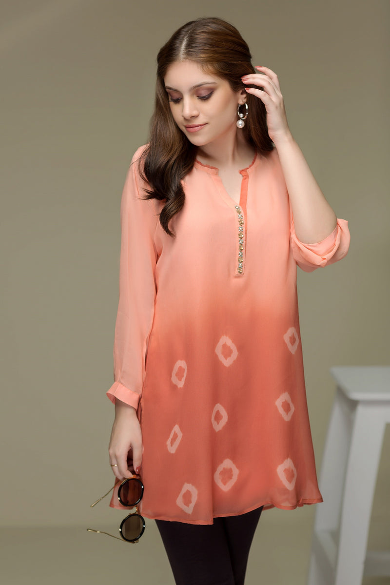 Peach Boondi Shibori
