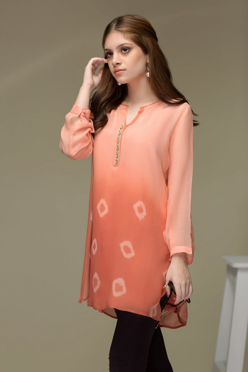 Peach Boondi Shibori